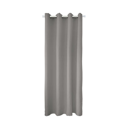Rideaux de porte en coton, 1 panneau, gris, 132x203cm/132x244cm