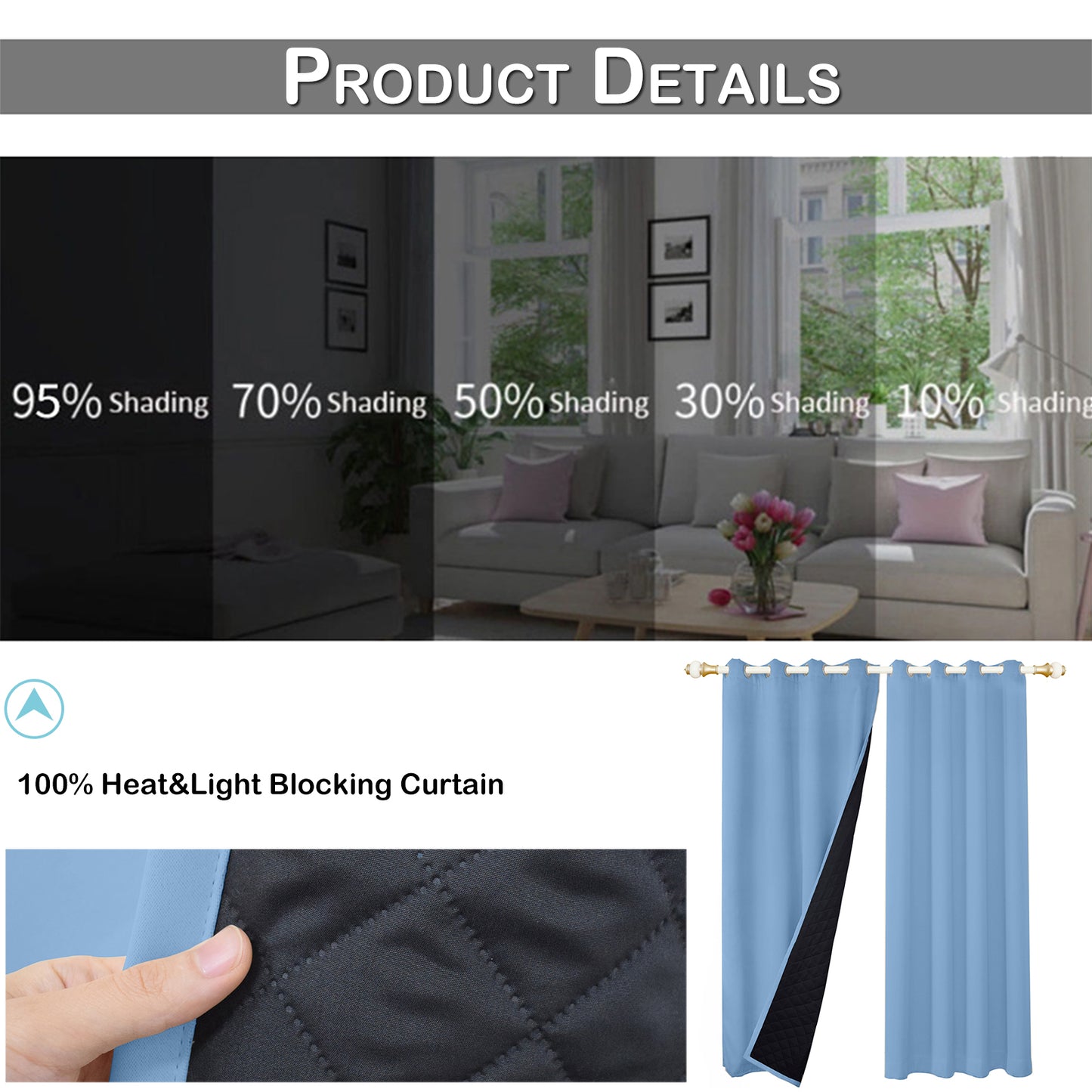 Heavy Duty Quilted Curtain