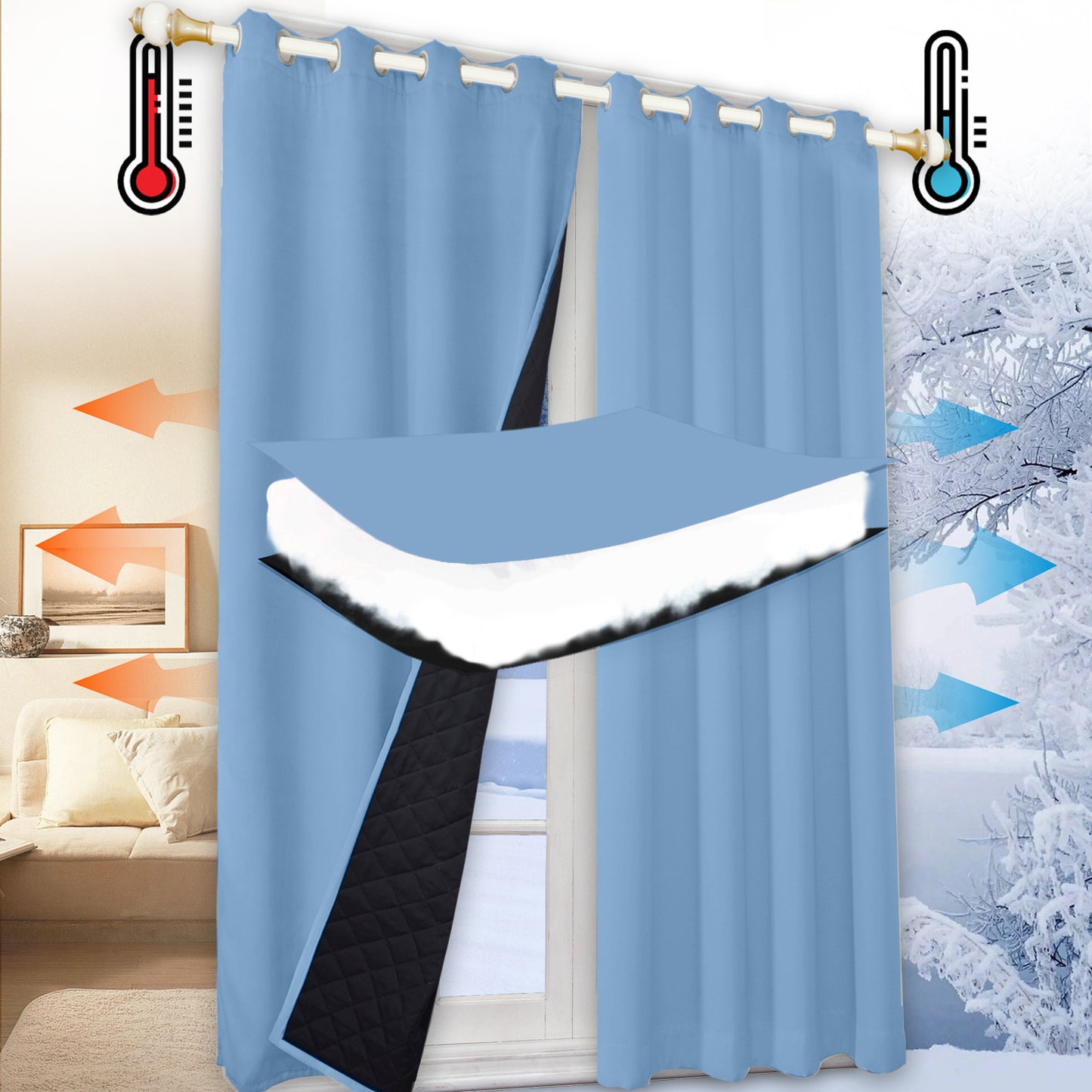 Heavy Duty Quilted Curtain