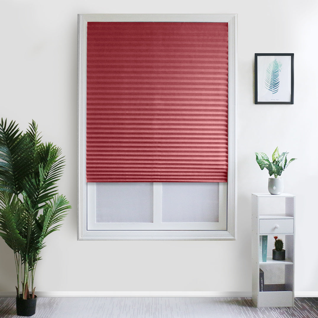 Rideaux auto-adhésifs, 1 panneau, rouge, 60*150cm/60*180cm/90*150cm/90*180cm
