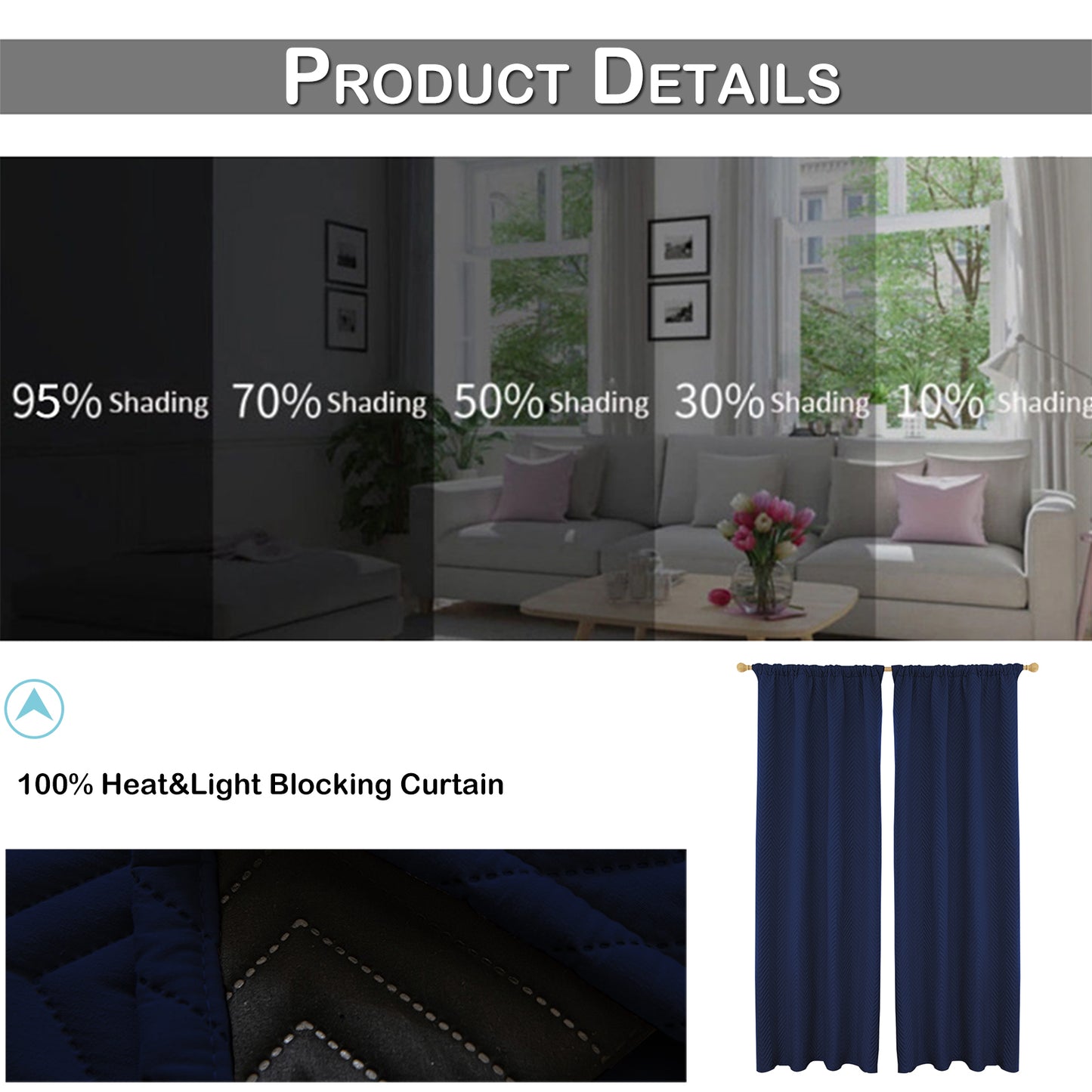 Heavy Duty Quilted Curtain