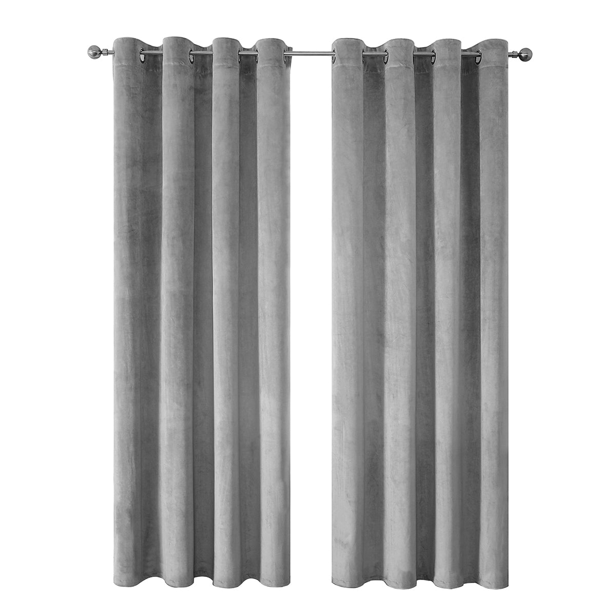 Velvet Curtains, 1 Panel, Gray, 132*164cm/132*214cm/132*244cm