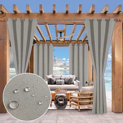 Rideau imperméable pour patio extérieur