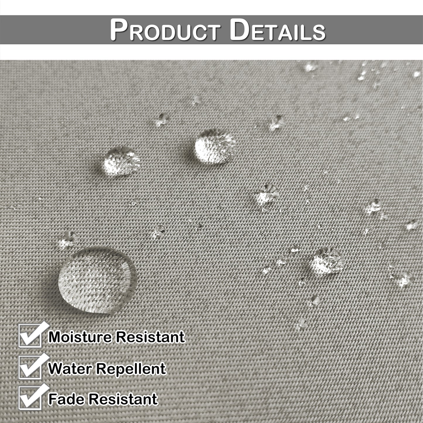 Rideau imperméable pour patio extérieur