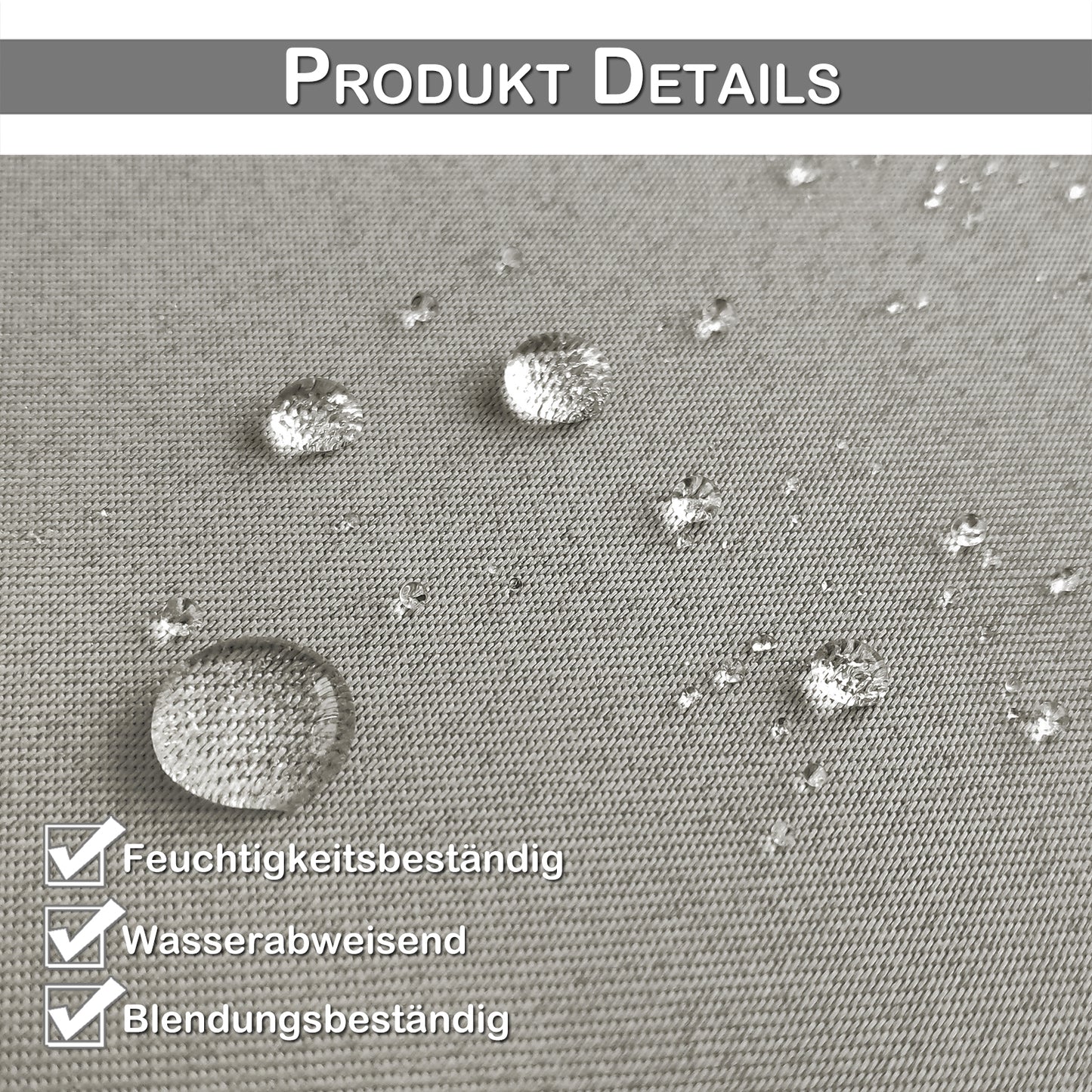 Wasserabweisender und Windstabiler Outdoor Vorhang für Terrasse und Garten