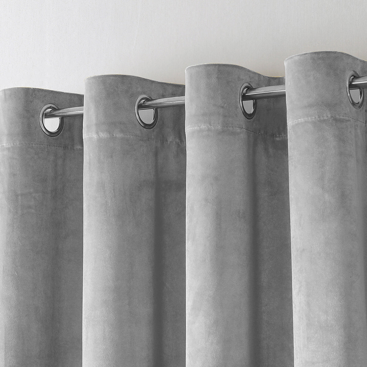 Velvet Curtains, 1 Panel, Gray, 132*164cm/132*214cm/132*244cm