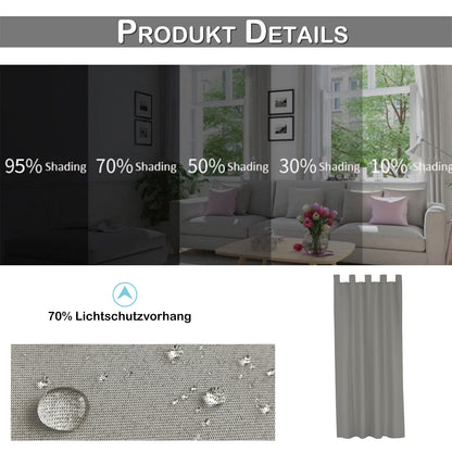 Wasserabweisender und Windstabiler Outdoor Vorhang für Terrasse und Garten