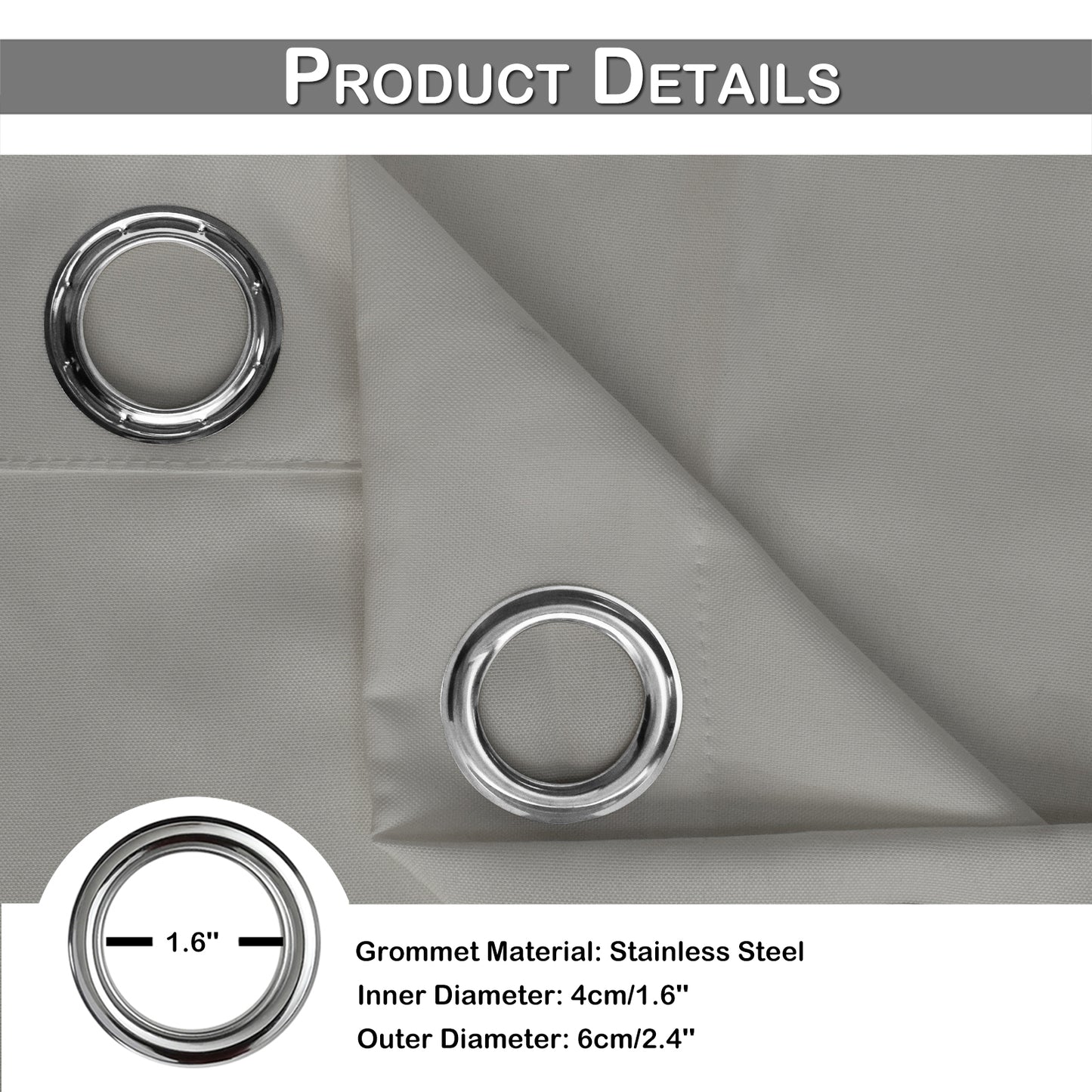 Rideau imperméable pour patio extérieur