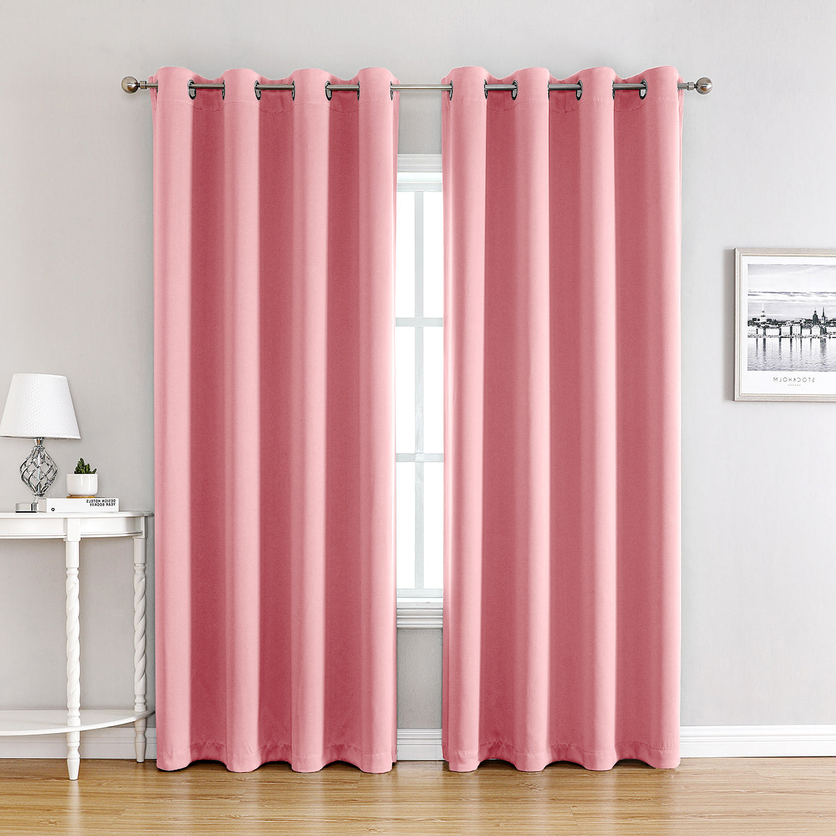 Rideaux occultants, 1 panneau, rose, 100*130cm/132*160cm/132*213cm/132*245cm