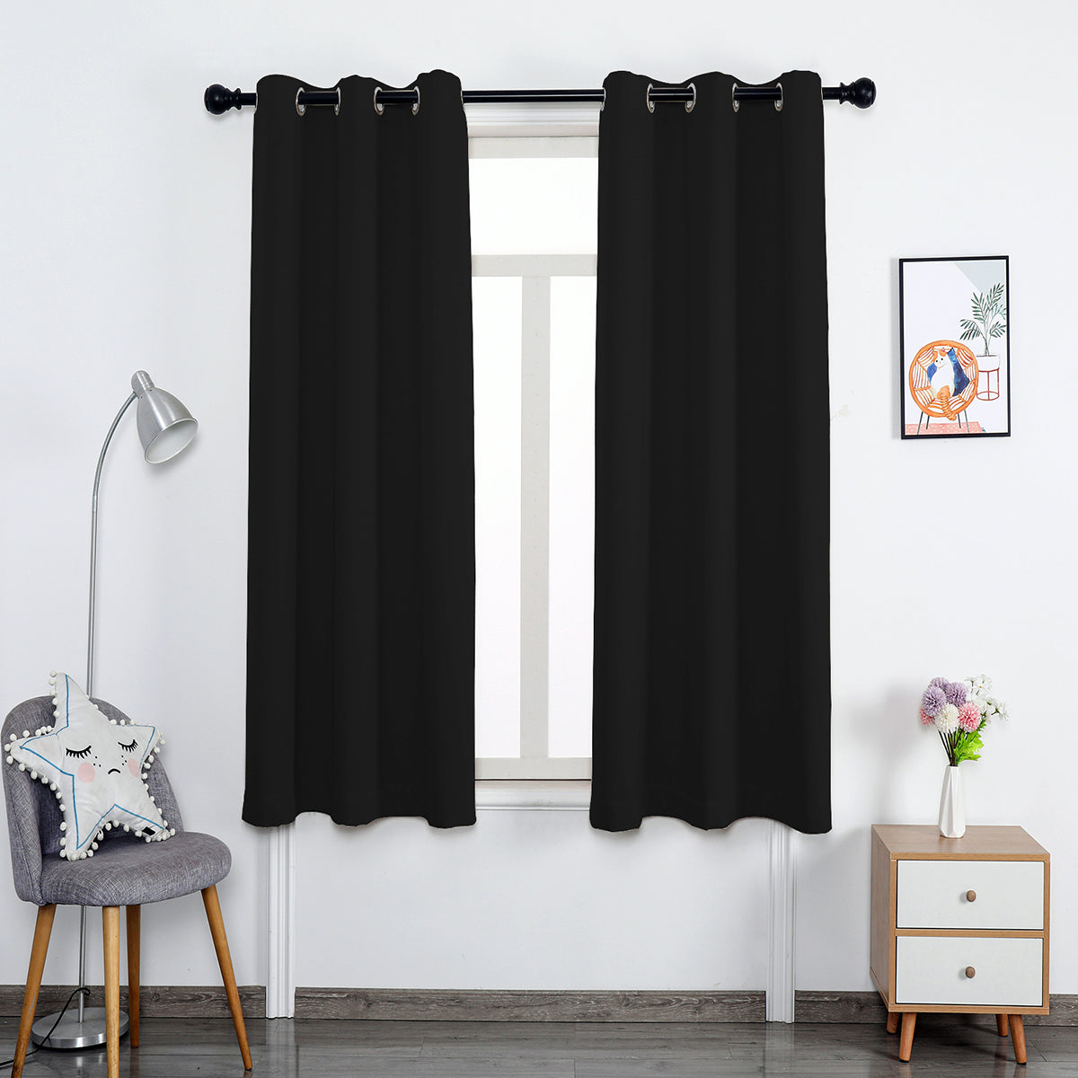 window curtain match for the curtain pole