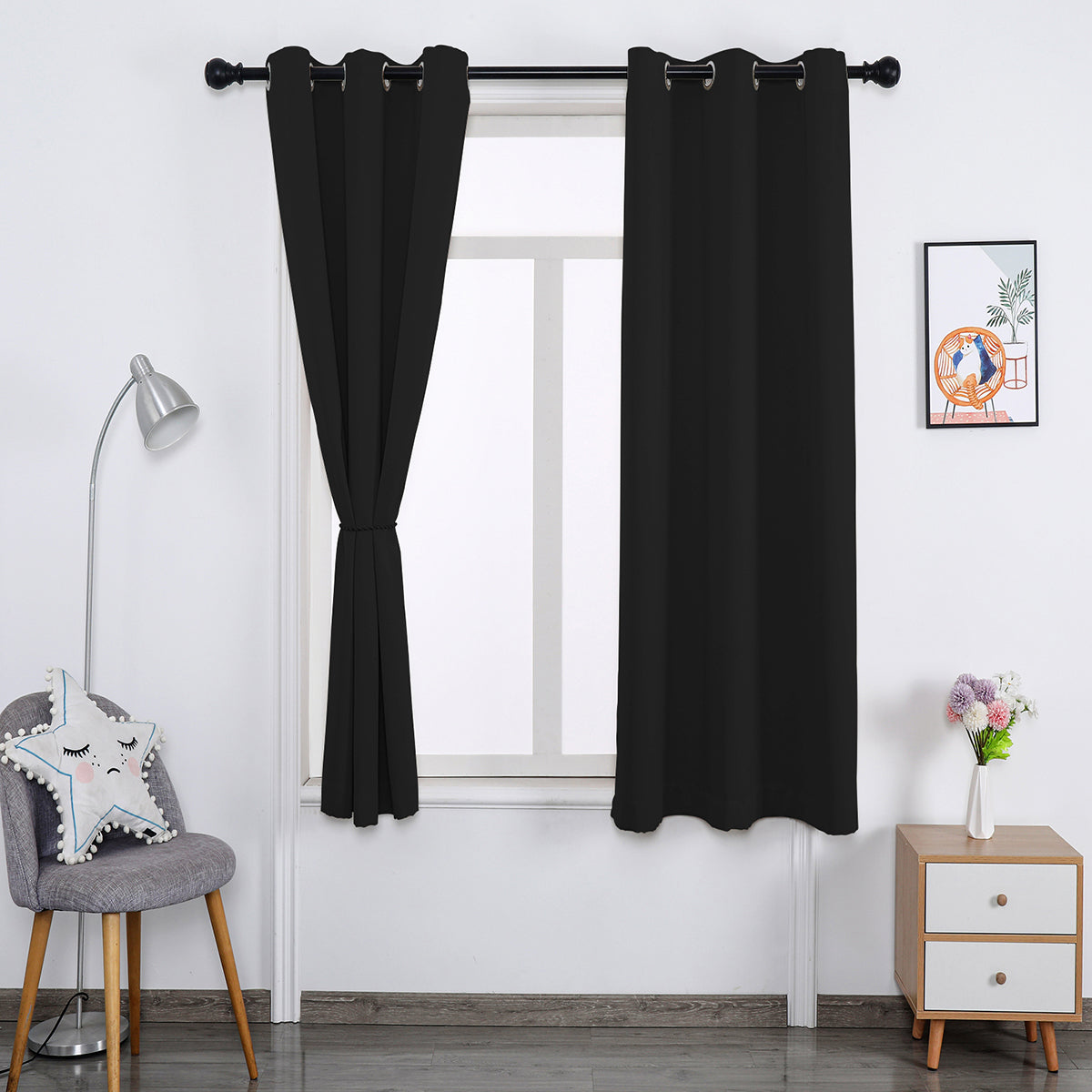window curtain match for the curtain pole