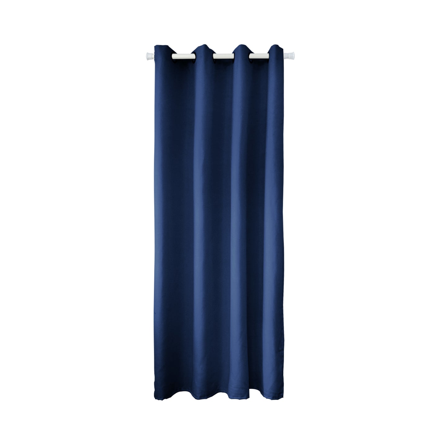 Rideaux de porte en coton, 1 panneau, bleu marine, 132 x 203 cm/132 x 244 cm