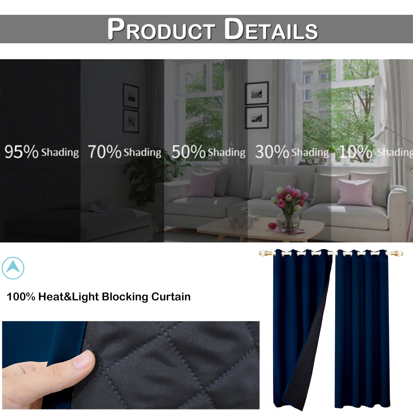 Heavy Duty Quilted Curtain