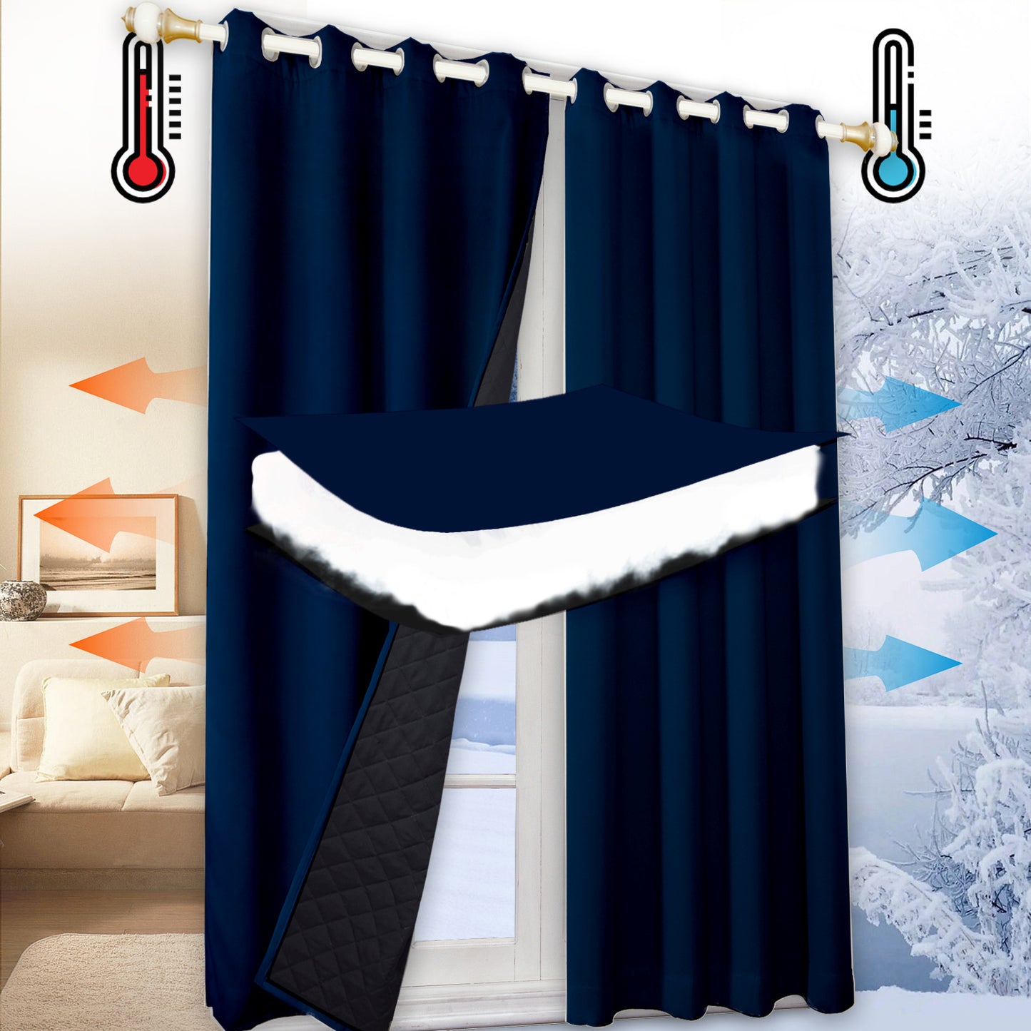 Heavy Duty Quilted Curtain