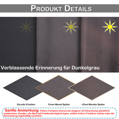 Wasserabweisender und Windstabiler Outdoor Vorhang für Terrasse und Garten