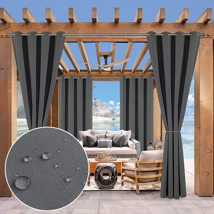 Rideau imperméable pour patio extérieur