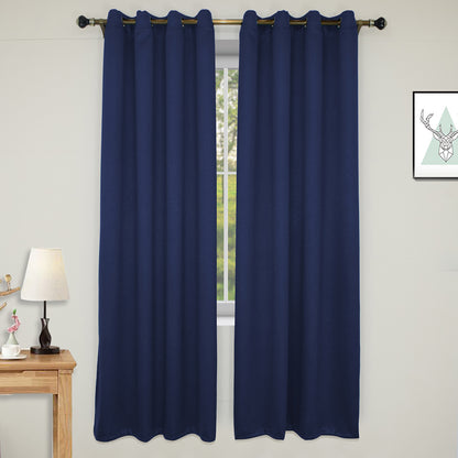 Rideaux 100 % occultants, 1 panneau, bleu marine, 132 cm x 160 cm/132 cm x 213 cm