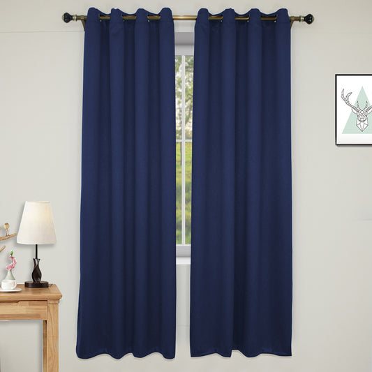 100% Blackout Curtains, 1 Panel, Navy, 132cm*160cm/132cm*213cm