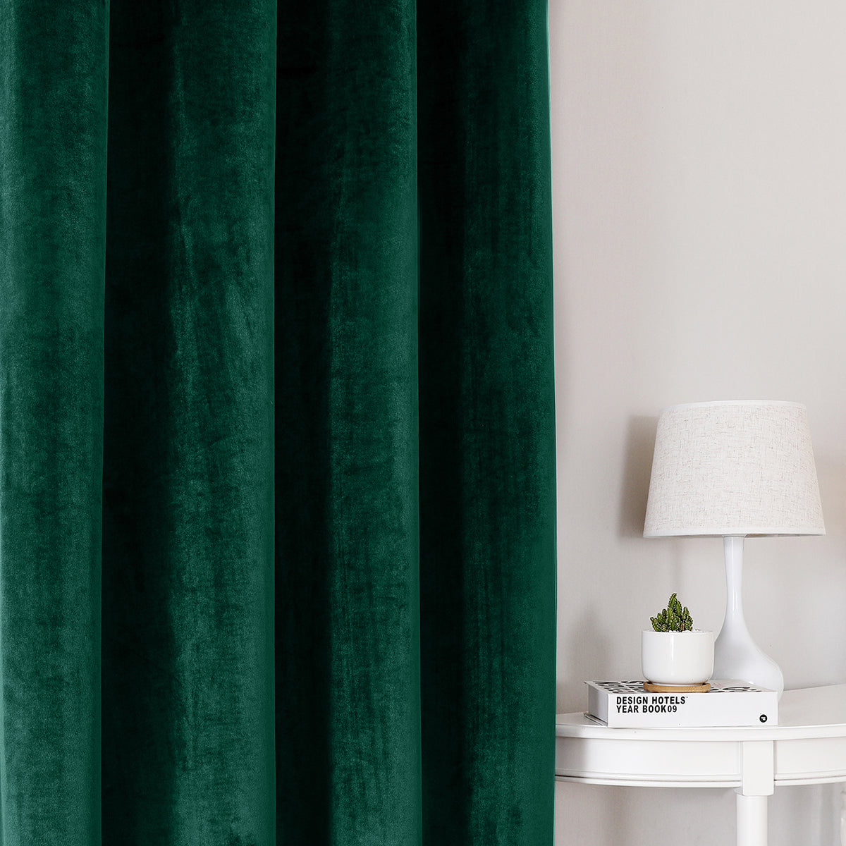 Velvet Curtains, 1 Panel, Green, 132*164cm/132*214cm/132*244cm