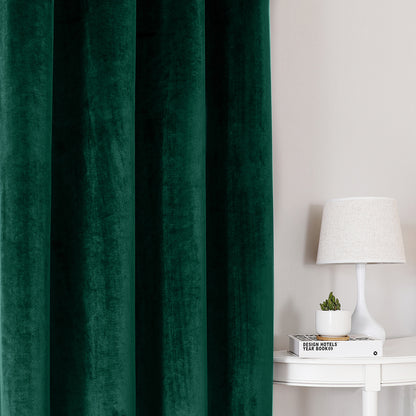 Rideaux en velours, 1 panneau, vert, 132*164cm/132*214cm/132*244cm