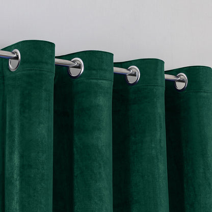 Rideaux en velours, 1 panneau, vert, 132*164cm/132*214cm/132*244cm