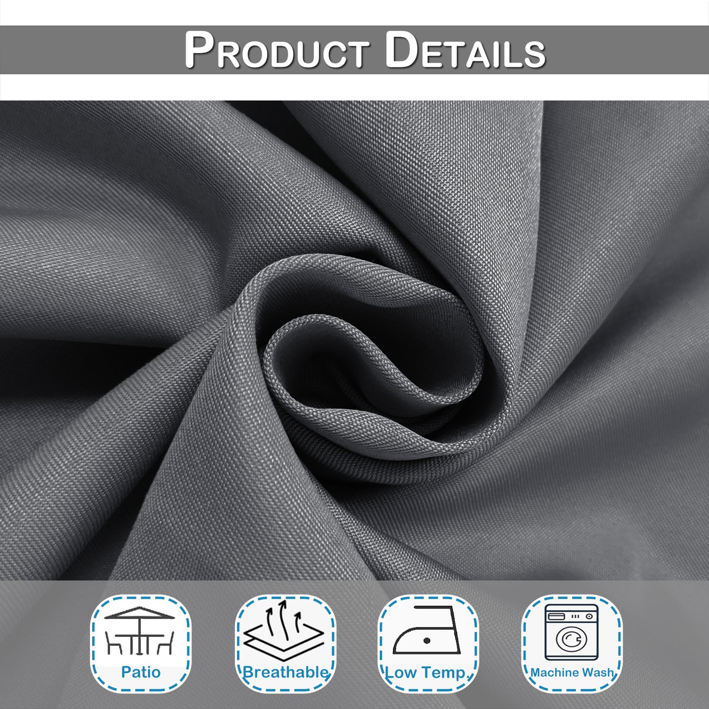 Rideau imperméable pour patio extérieur