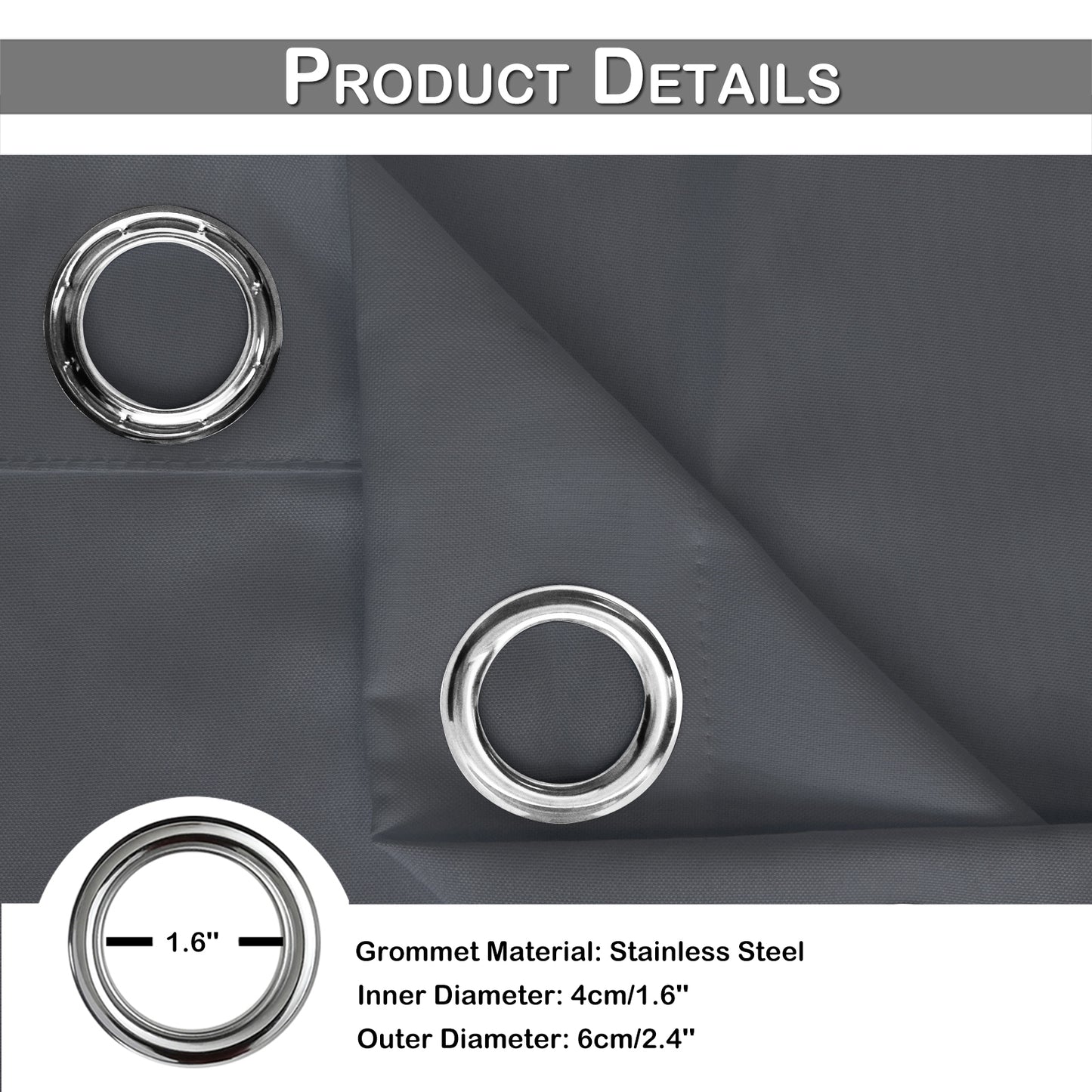Rideau imperméable pour patio extérieur
