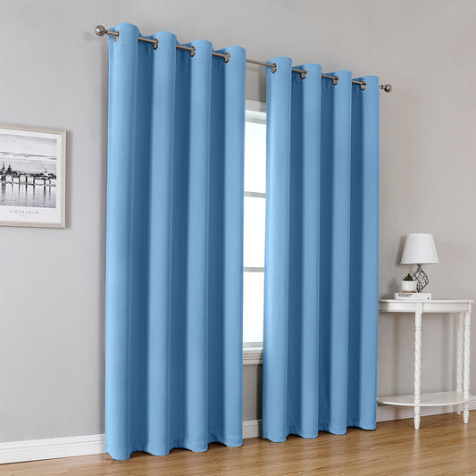 Blackout Curtains, 1 Panel, Blue, 100*130cm/132*160cm/132*213cm/132*245cm