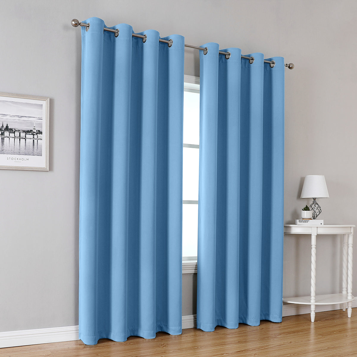Blackout Curtains, 1 Panel, Blue, 100*130cm/132*160cm/132*213cm/132*245cm