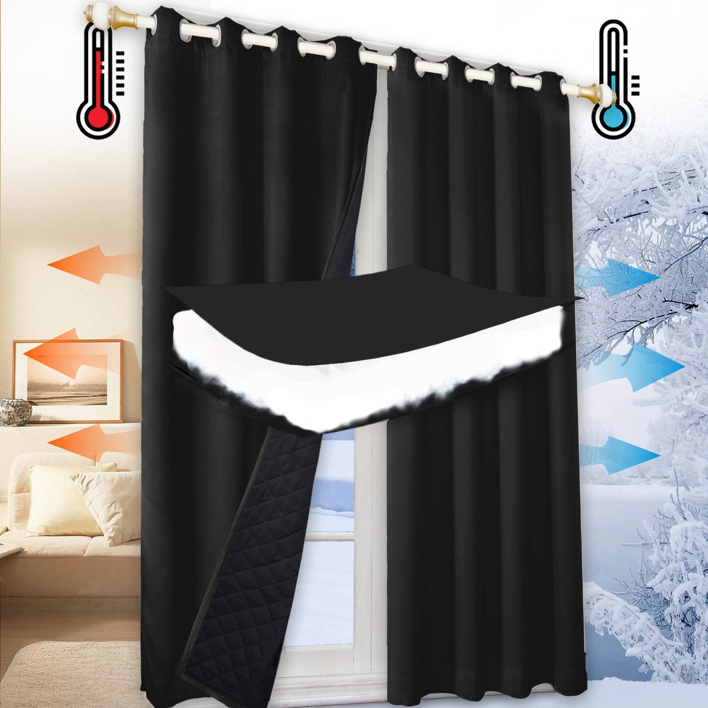 Heavy Duty Quilted Curtain