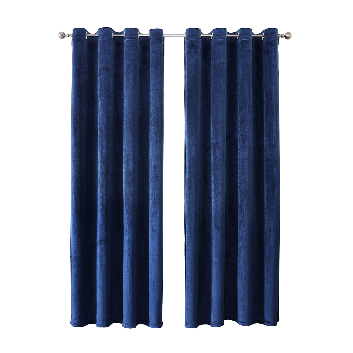 Rideaux en velours, 1 panneau, bleu, 132*164cm/132*214cm/132*244cm