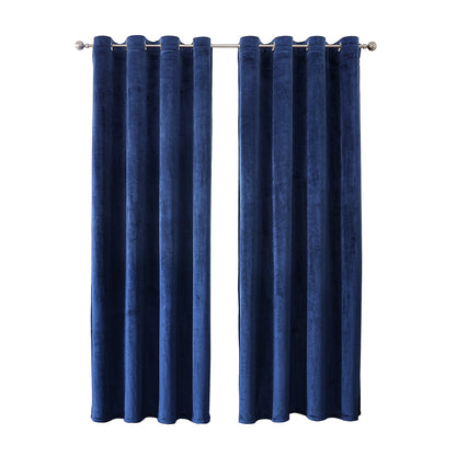 Rideaux en velours, 1 panneau, bleu, 132*164cm/132*214cm/132*244cm