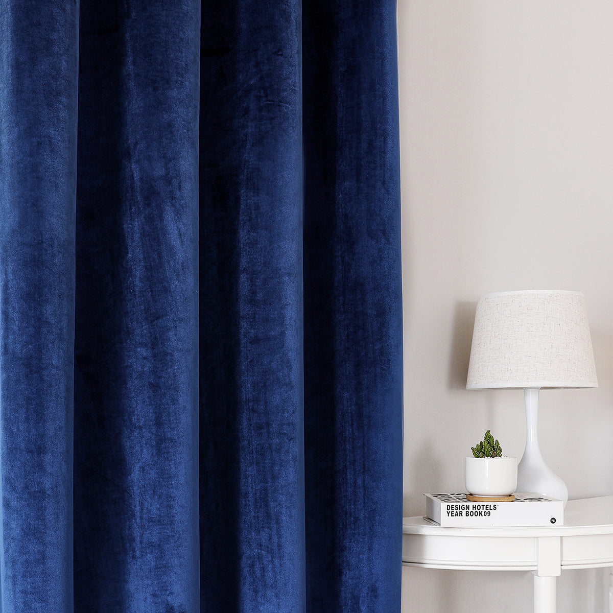 Rideaux en velours, 1 panneau, bleu, 132*164cm/132*214cm/132*244cm
