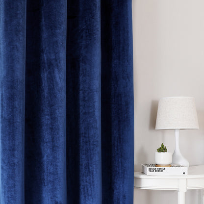 Rideaux en velours, 1 panneau, bleu, 132*164cm/132*214cm/132*244cm
