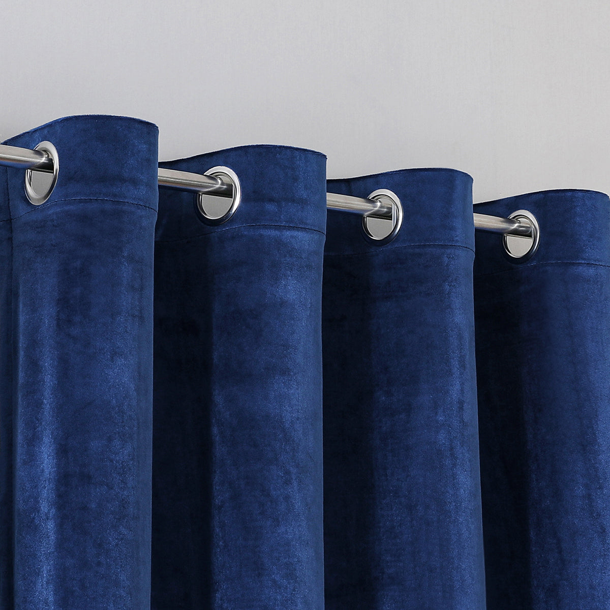 Rideaux en velours, 1 panneau, bleu, 132*164cm/132*214cm/132*244cm