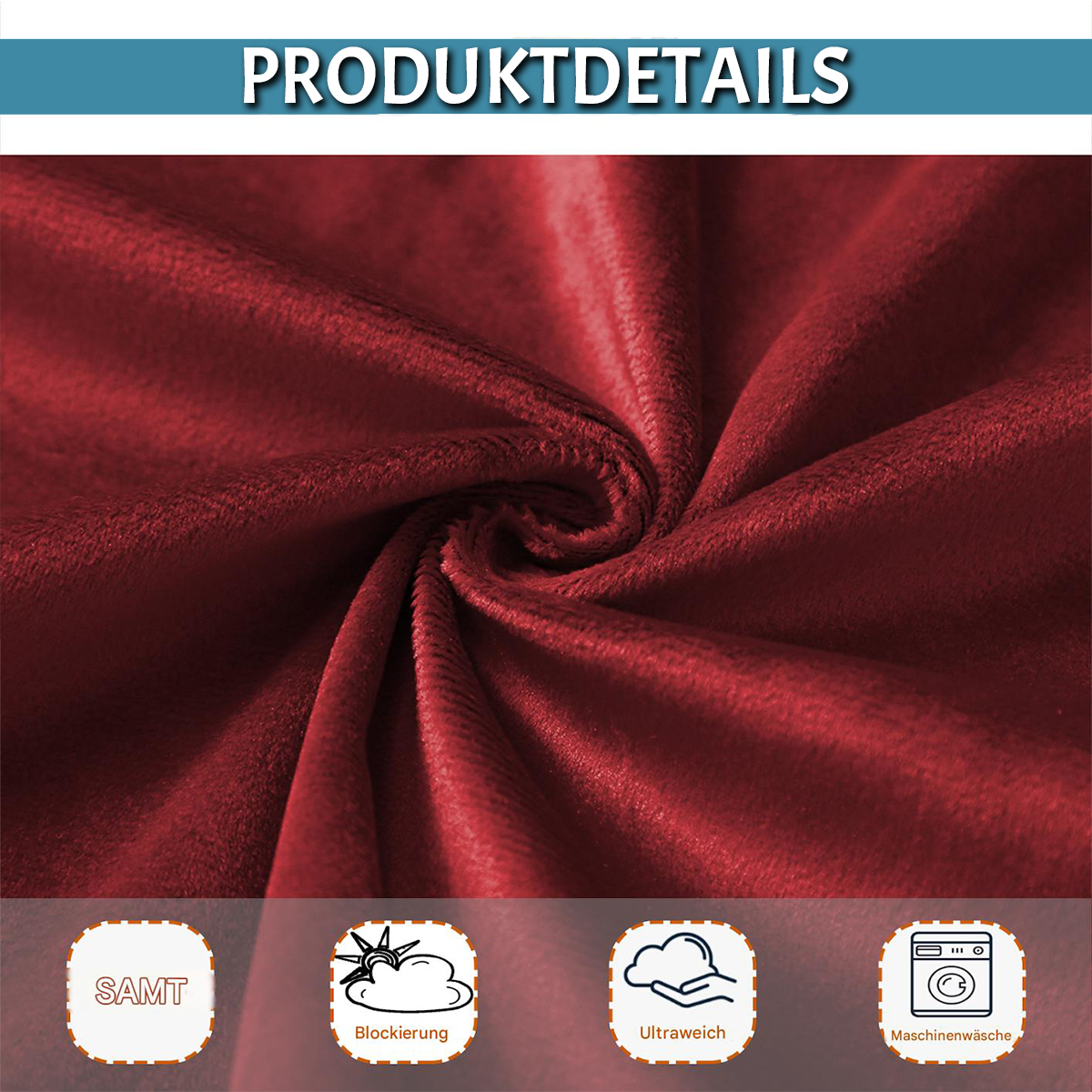 Rideaux de Noël en velours avec pompons 2 pièces rouge ou vert