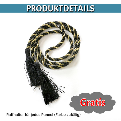 Rideaux de Noël en velours avec pompons 2 pièces rouge ou vert