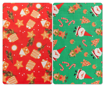 Christmas curtain with tassels – short decorative curtain in red or green, 150 × 60 cm