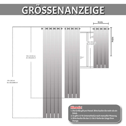 Geometrischer Vorhang mit Ösen – 1/2 Panels, Blickdicht