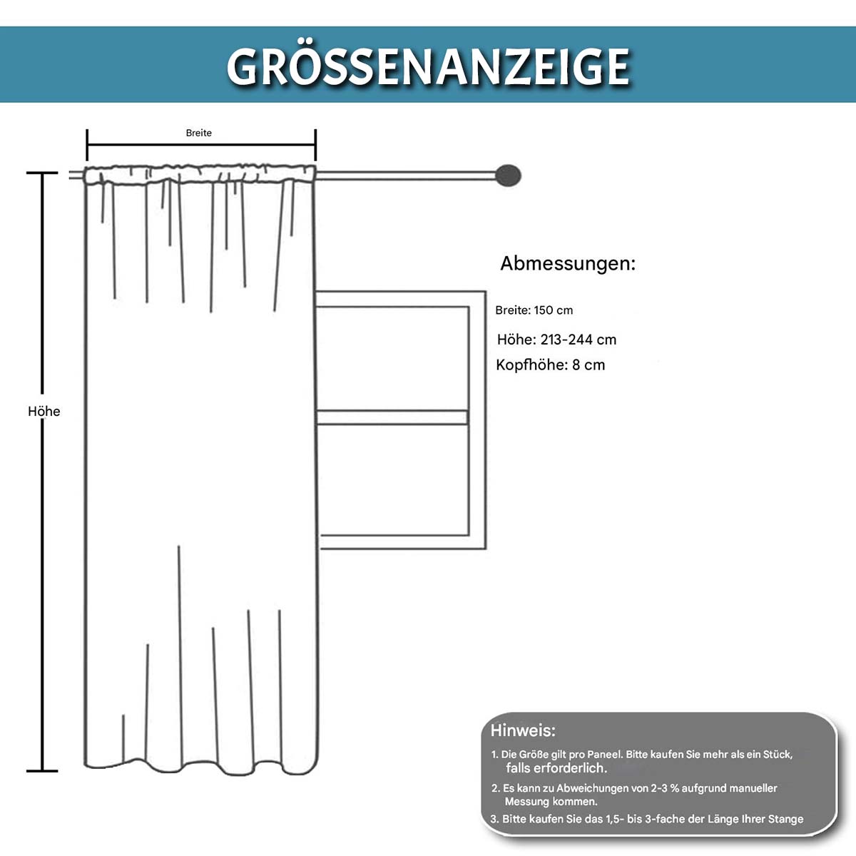 Rideau de Noël crème avec broderie – Transparent, 1 panneau