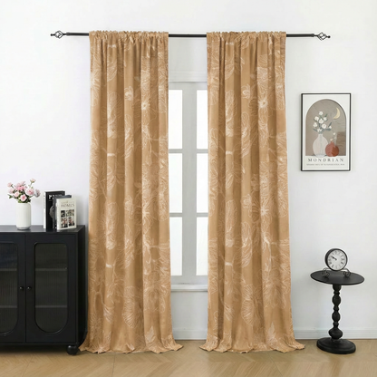 Custom-made floral curtains · Magnolia